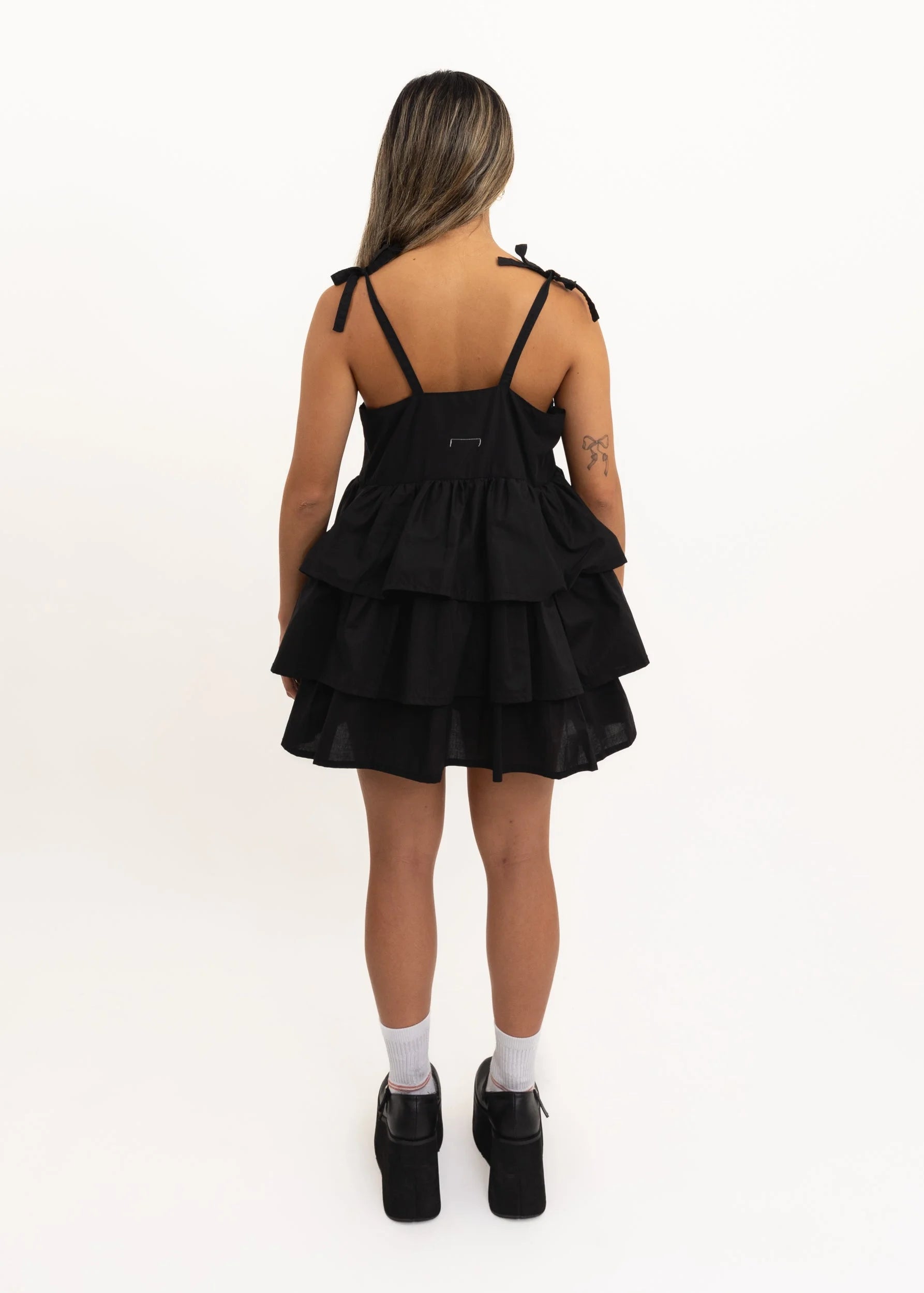 Otsu Tiered babydoll mini dress