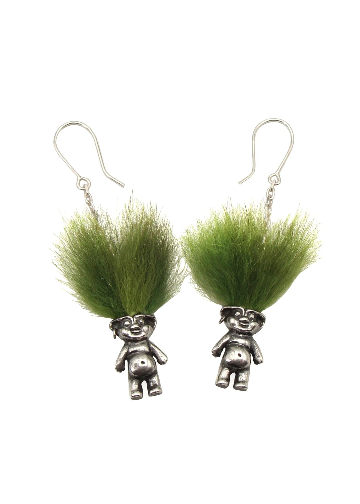 Screaming Jewellery Troll earrings- green