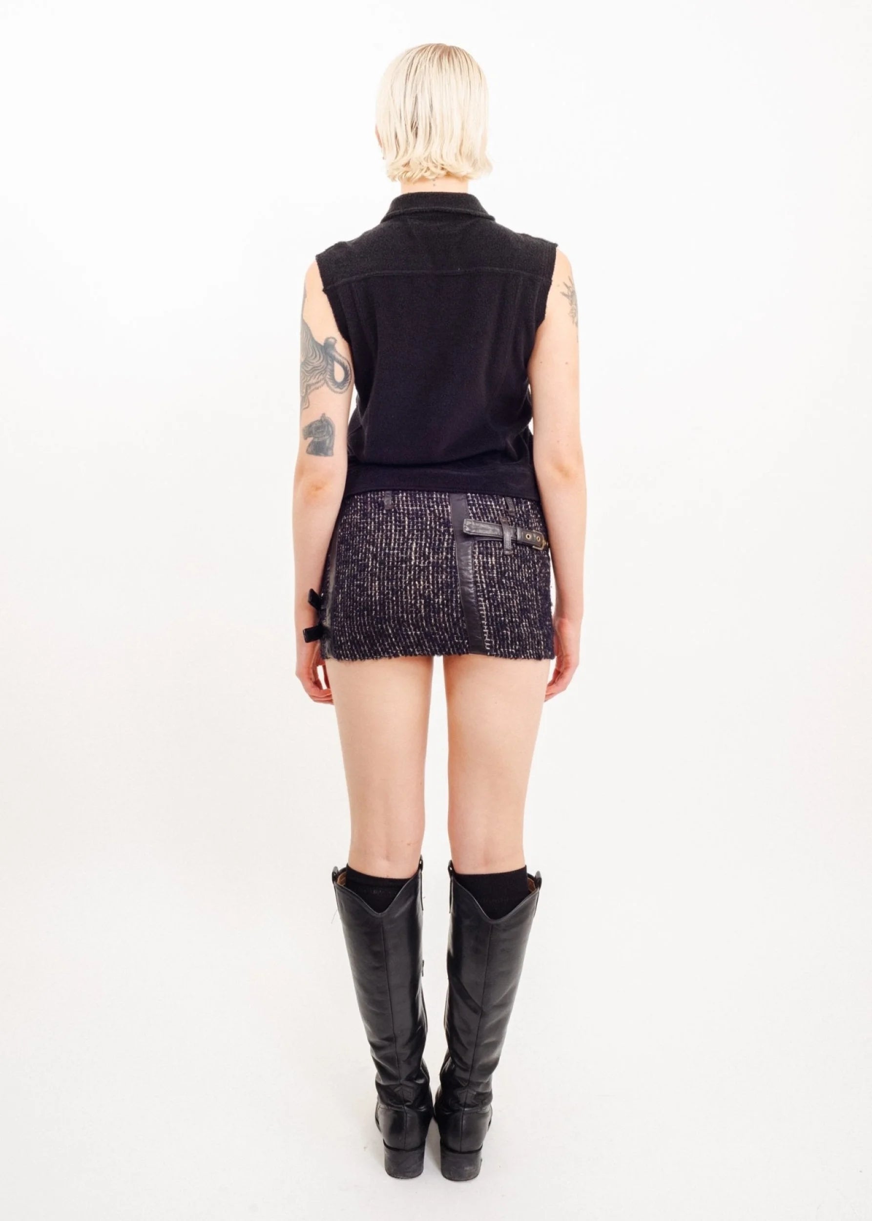 Coralroen Tweed micro mini skirt