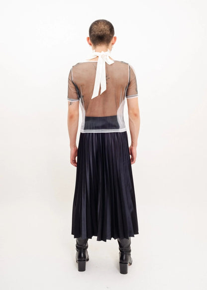 Hiroko Koshino Tricot Layered mesh top