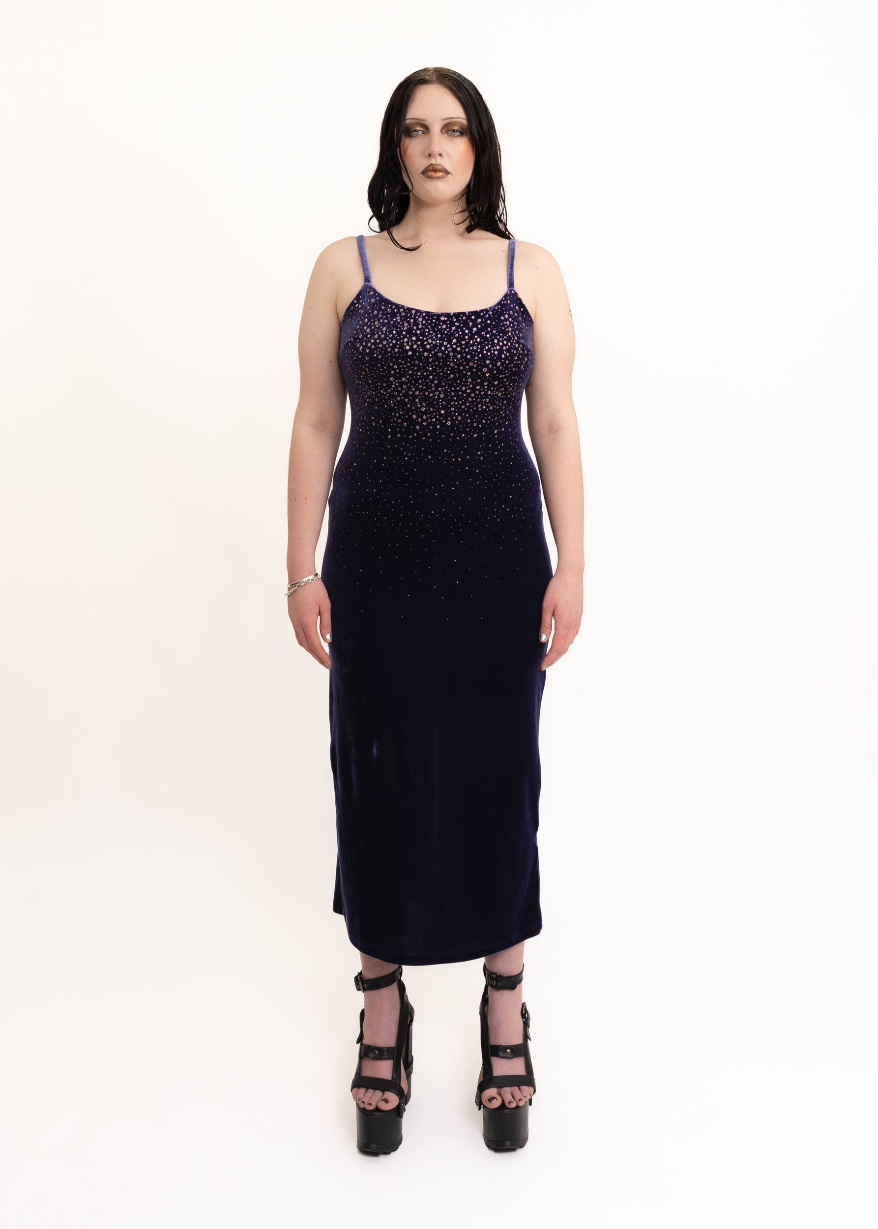 American vintage velvet evening dress Bizarre Bazaar