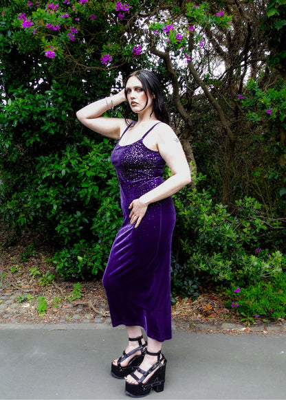 American vintage velvet evening dress Bizarre Bazaar