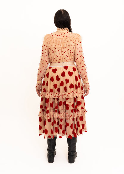 Trelise Cooper Velvet flocked tulle skirt and blouse co-ordinating set Bizarre Bazaar