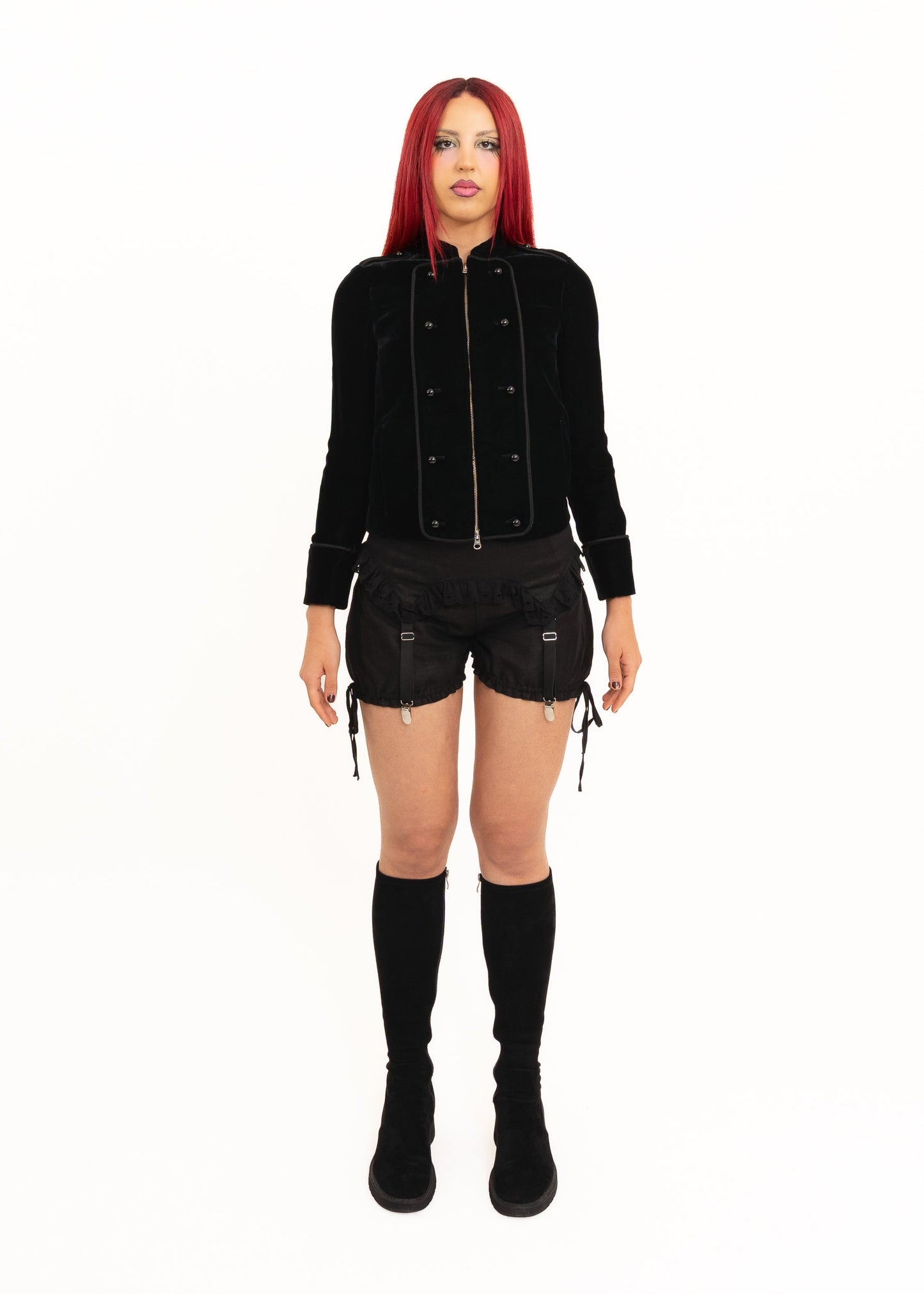 Japanese vilntage Velvet military style jacket Bizarre Bazaar