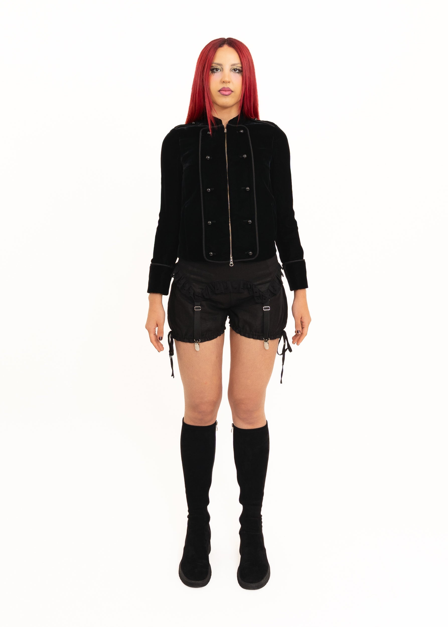 Japanese vilntage Velvet military style jacket Bizarre Bazaar