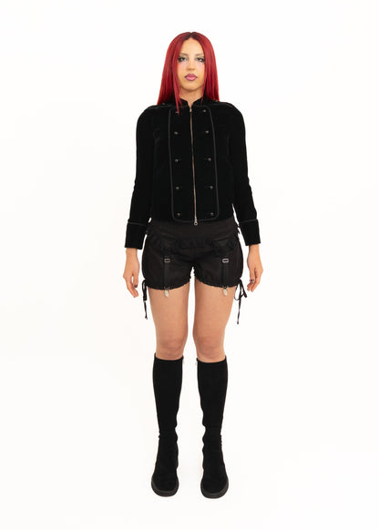 Japanese vilntage Velvet military style jacket Bizarre Bazaar