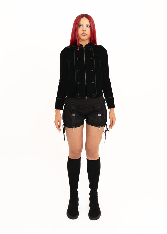 Japanese vilntage Velvet military style jacket Bizarre Bazaar