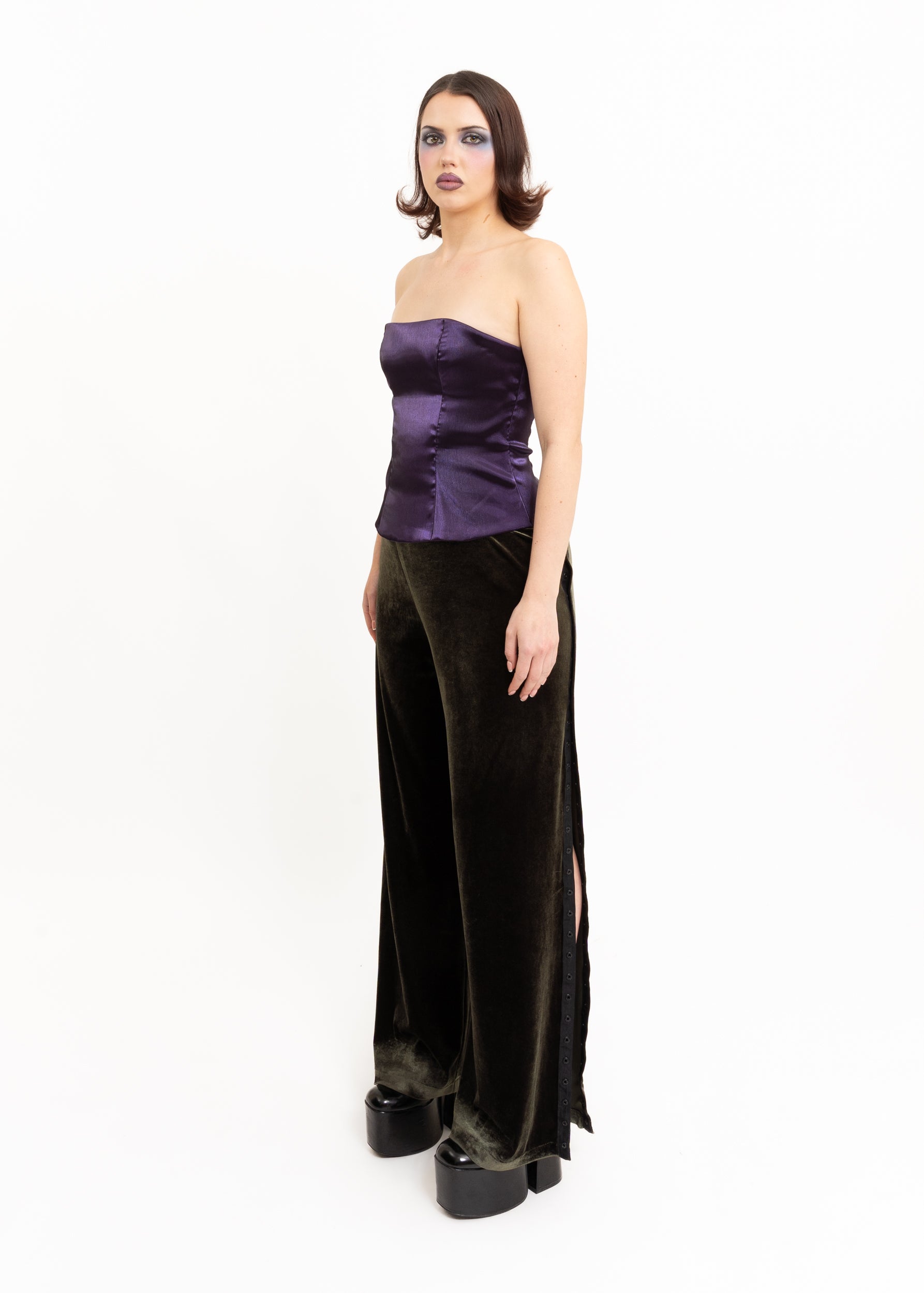 Zambesi Velvet pants with dome side Bizarre Bazaar