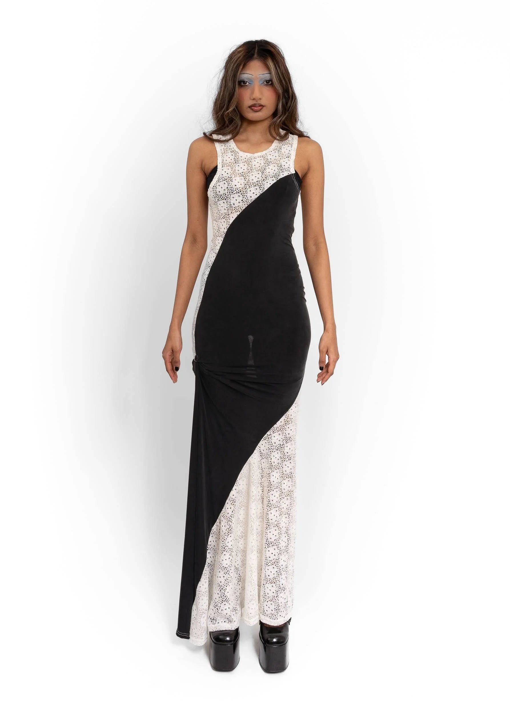 Daf Nimkovsky Wabi maxi dress- white lace