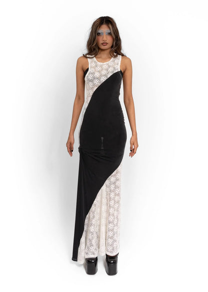 Daf Nimkovsky Wabi maxi dress- white lace