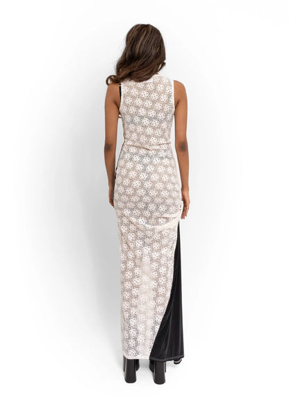 Daf Nimkovsky Wabi maxi dress- white lace