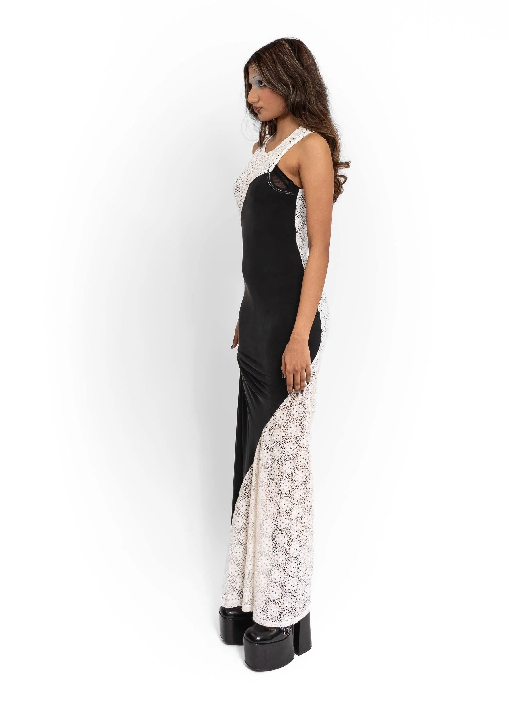 Daf Nimkovsky Wabi maxi dress- white lace