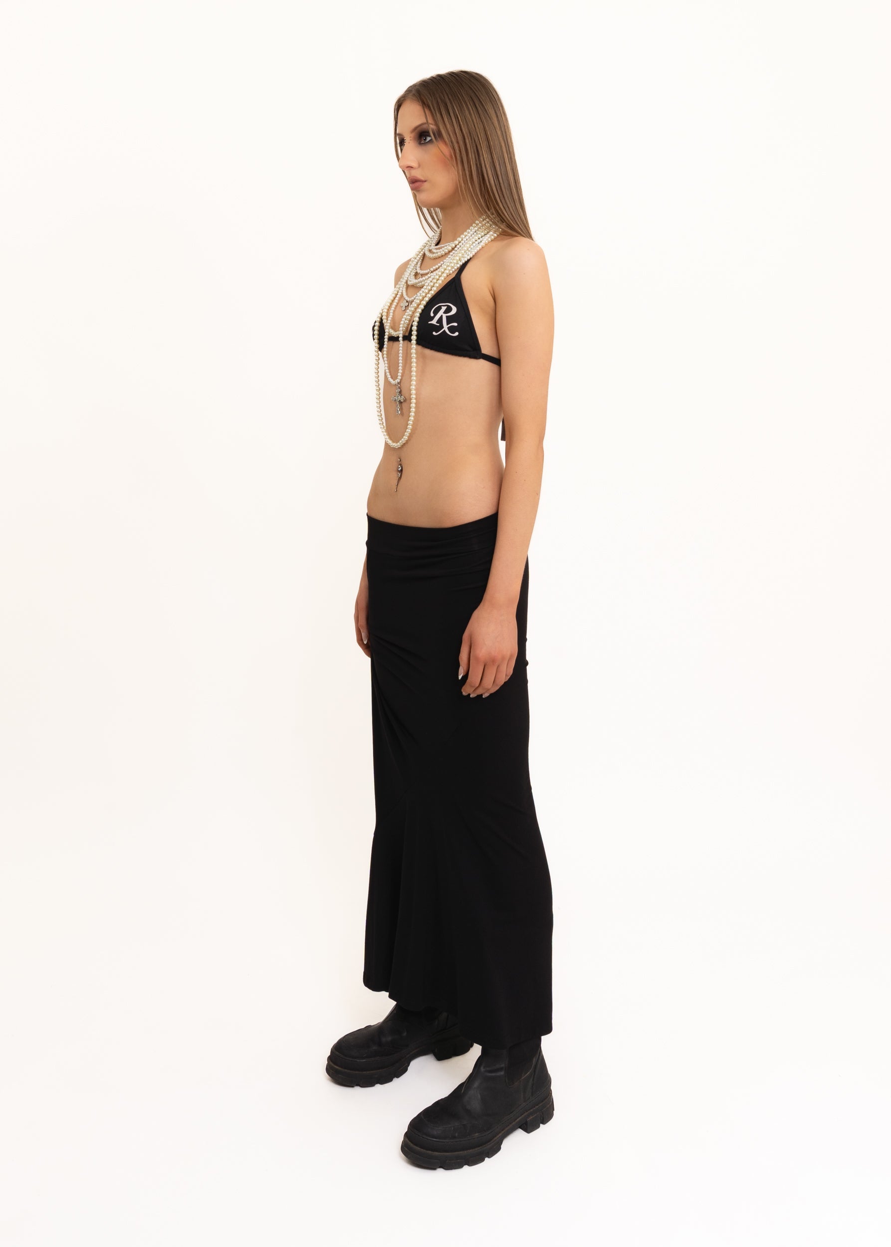 Daf Nimkovsky Wabi Skirt- Black Cotton Bizarre Bazaar