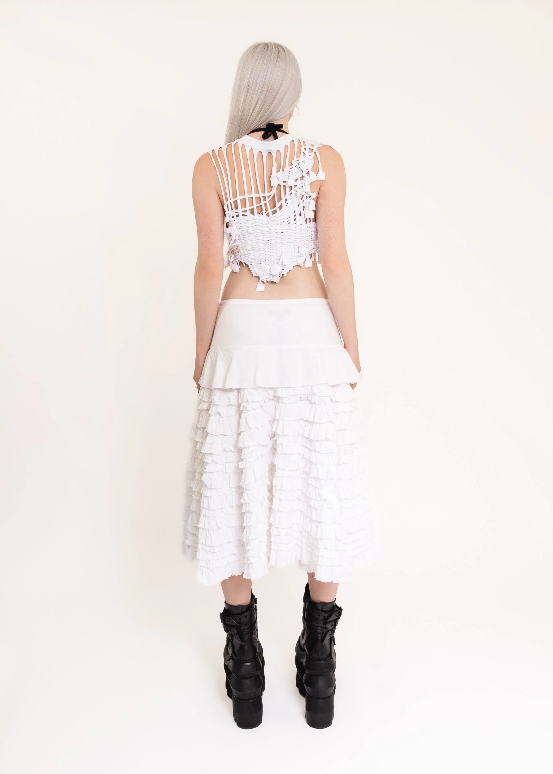 Trashion Weave Top- White