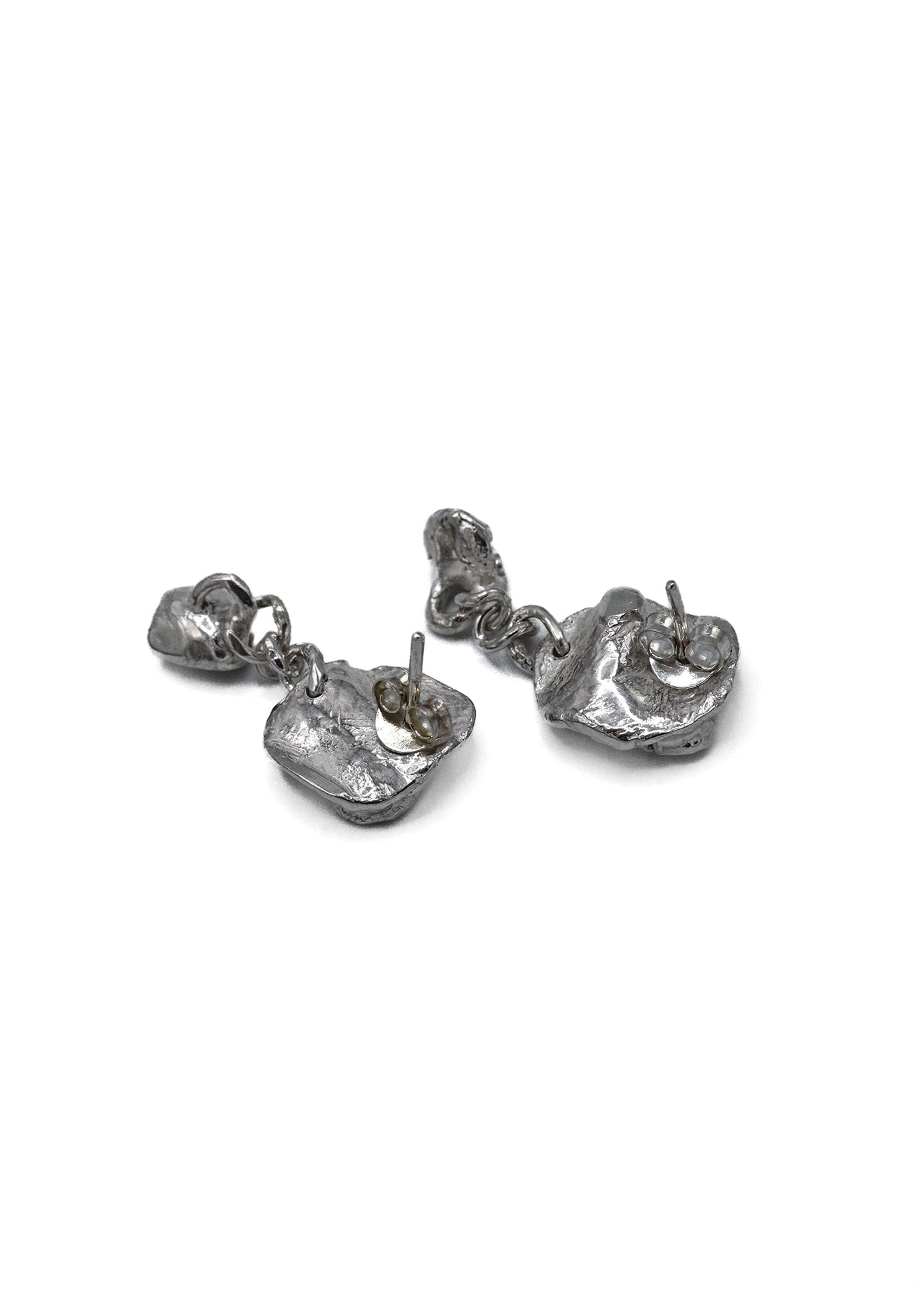 EDP Metals White Sepal Earrings Bizarre Bazaar