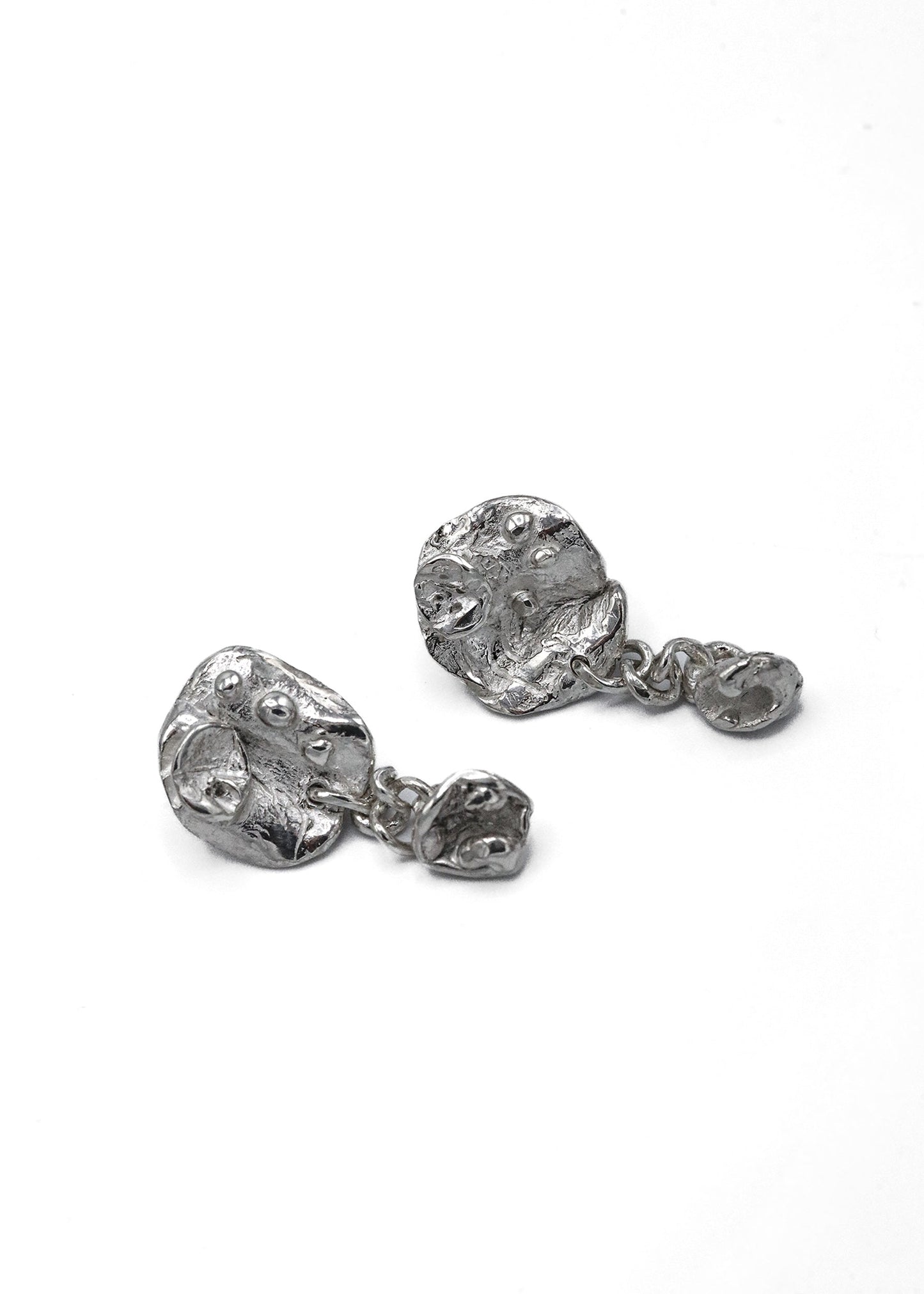 EDP Metals White Sepal Earrings Bizarre Bazaar