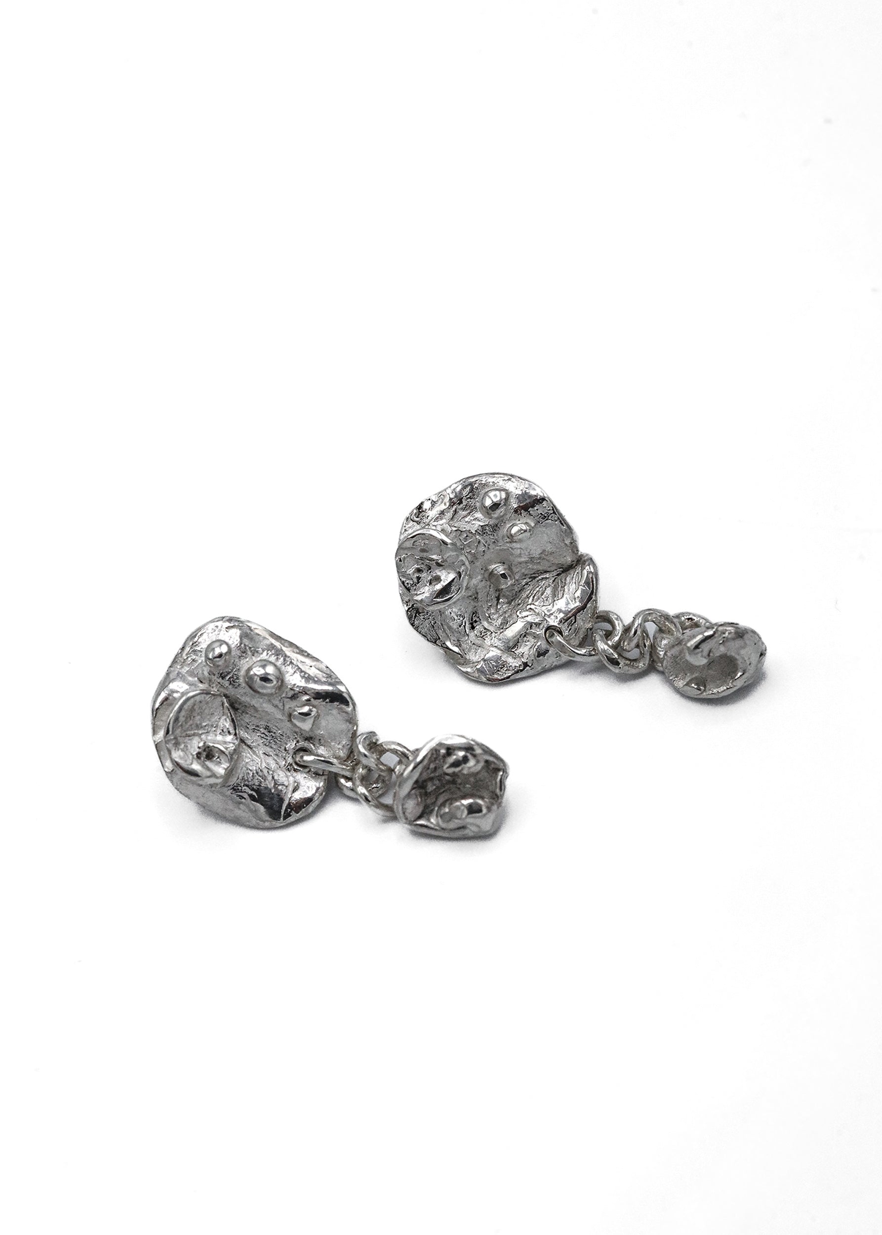 EDP Metals White Sepal Earrings Bizarre Bazaar