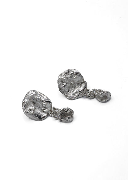 EDP Metals White Sepal Earrings Bizarre Bazaar
