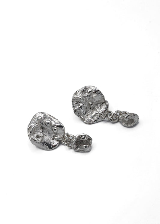 EDP Metals White Sepal Earrings Bizarre Bazaar