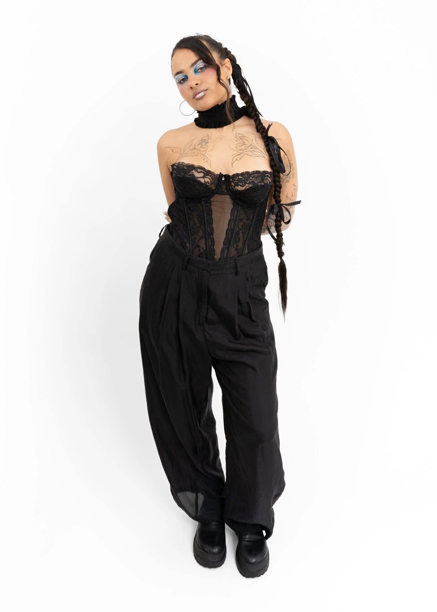 Acne Wide leg silk pants