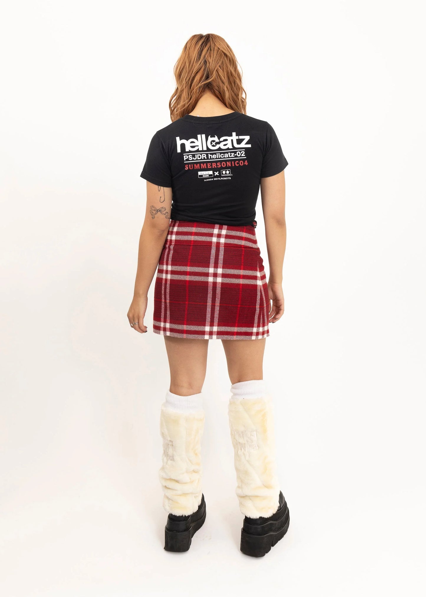 Burberry London Wool blend tartan mini skirt