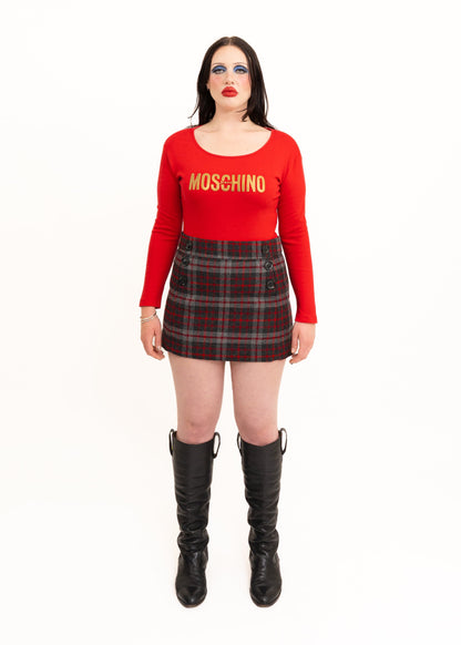 Wool-blend tartan mini skirt Bizarre Bazaar