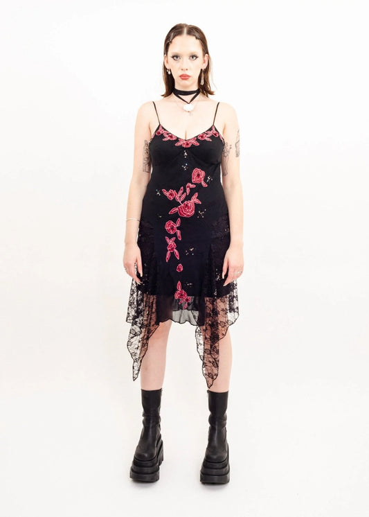 Sue Wong Nocturne Beaded silk/ lace faerie dress