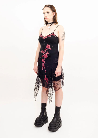 Sue Wong Nocturne Beaded silk/ lace faerie dress