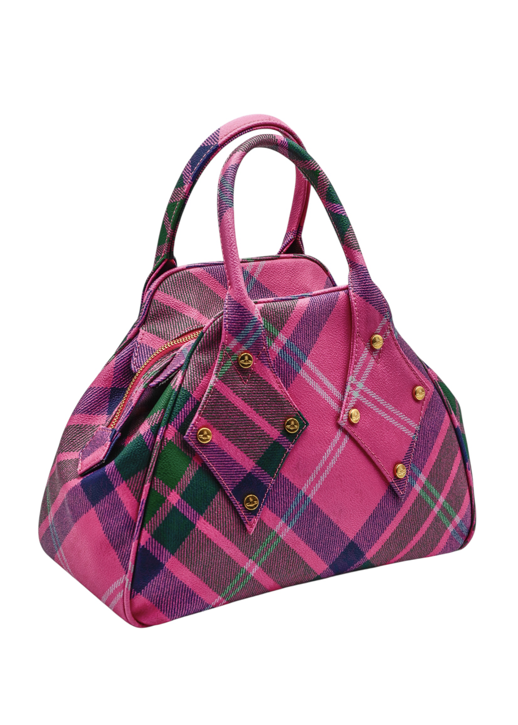 Vivienne Westwood pink tartan Yasmine bowler bag Bizarre Bazaar