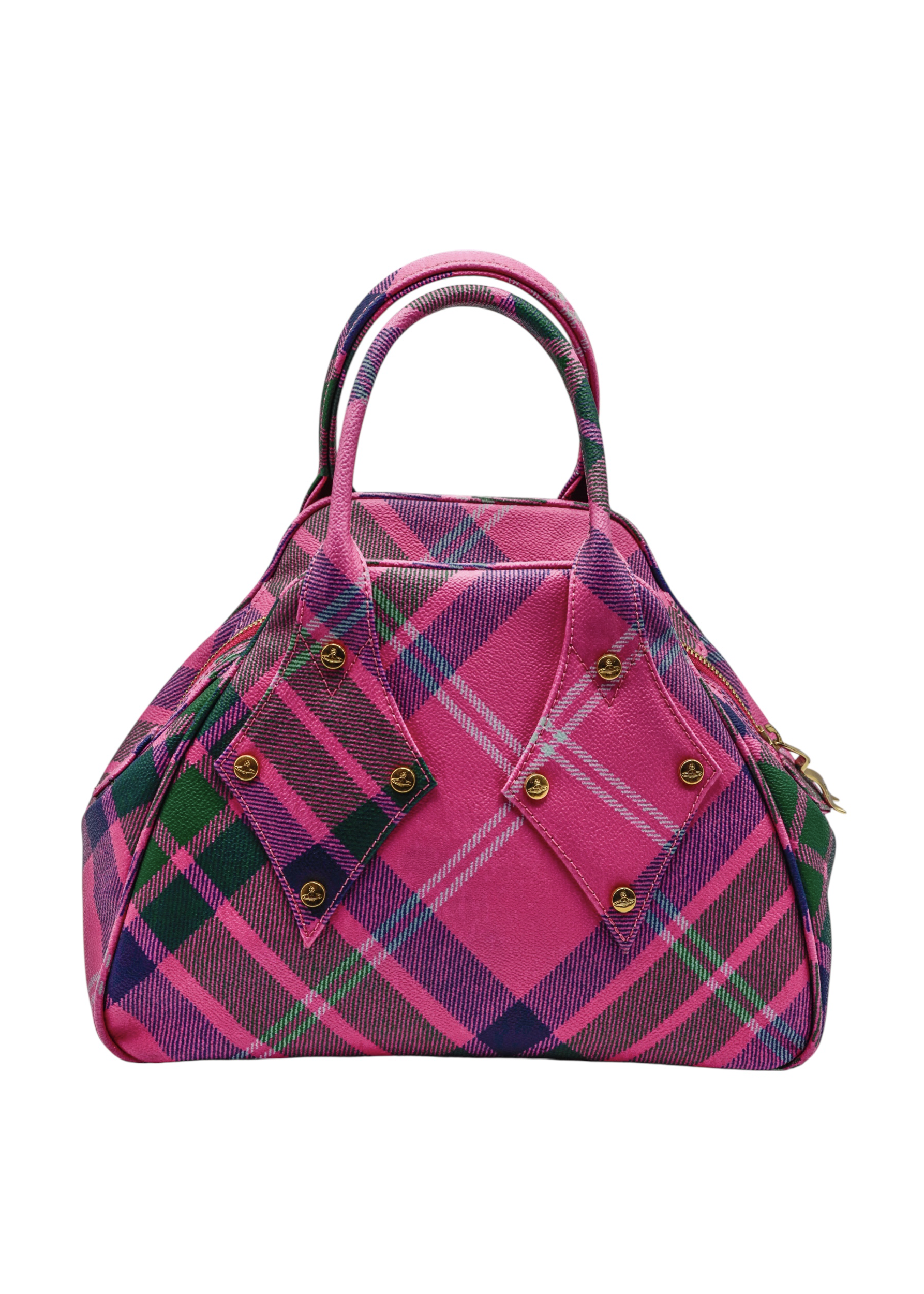 Vivienne Westwood pink tartan Yasmine bowler bag Bizarre Bazaar