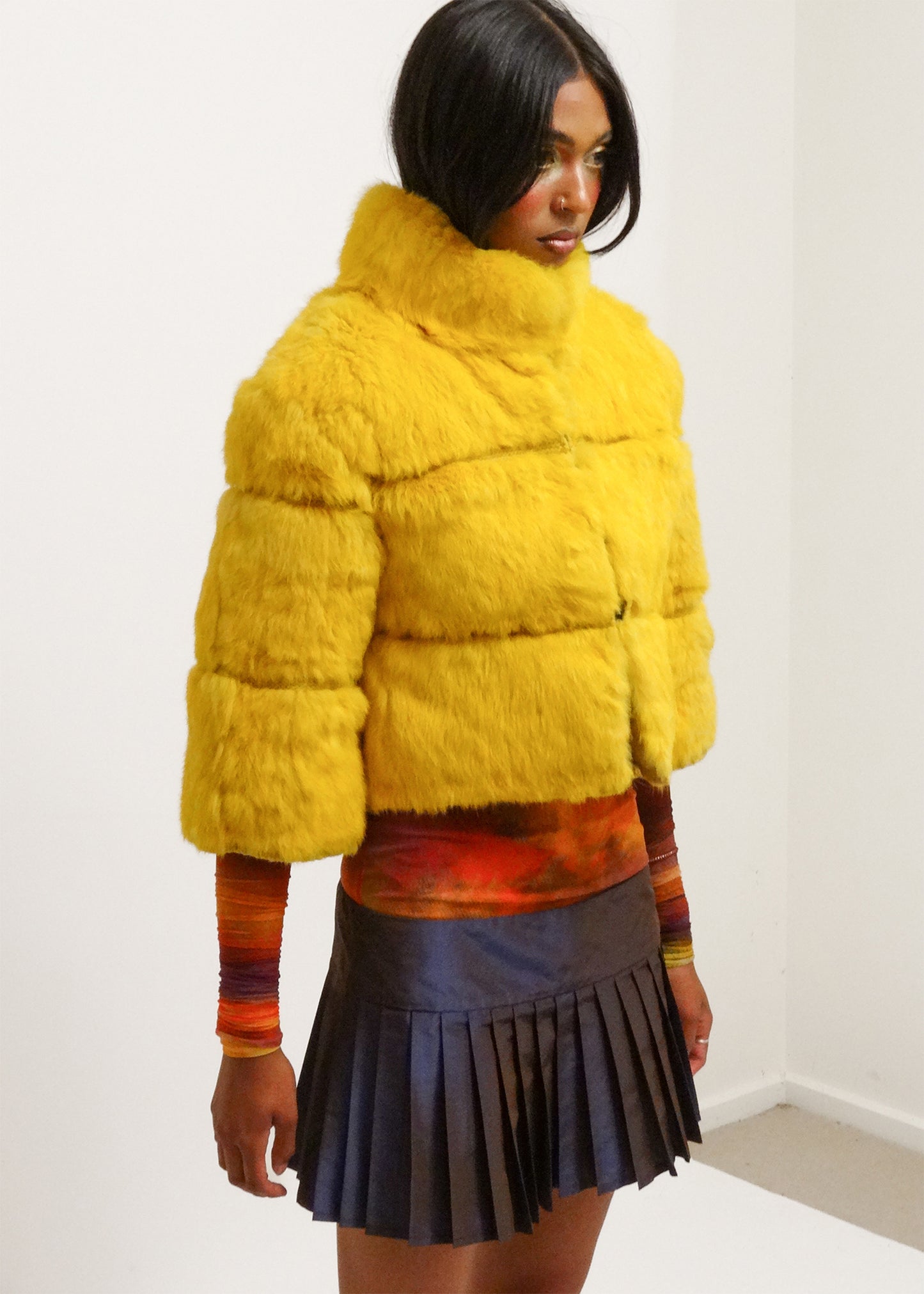 Japanese 2000s vintage dead stock fur/ wool jacket